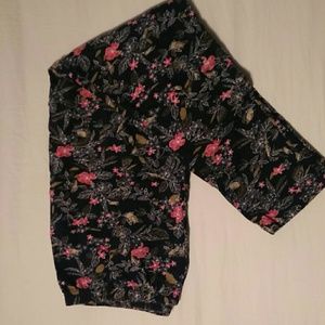Woman within 1x 22/24 navy and pink floral legging